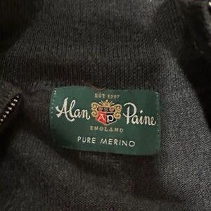 Van Heusen Men’s Zip-Up Sweater - Black with Green Label